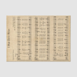 Ephemera " I Saw Three Ships" Weihnachtslied Seidenpapier