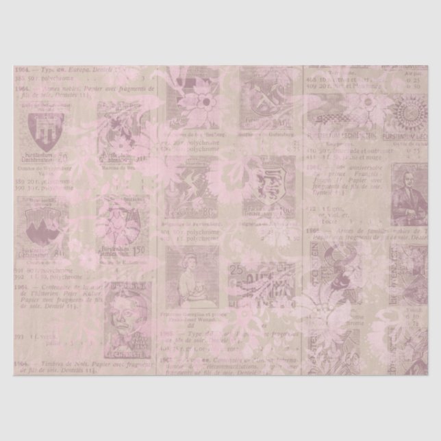 Ephemera Pink Paper Series Design 11 Seidenpapier (Vorderseite)