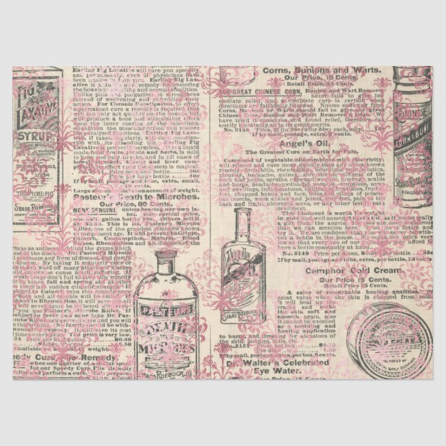 Ephemera Pink Paper Series Design 20 Seidenpapier (Vorderseite)
