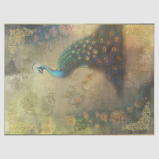 Ephemera-Stil Vintage Royal Pfau Seidenpapier