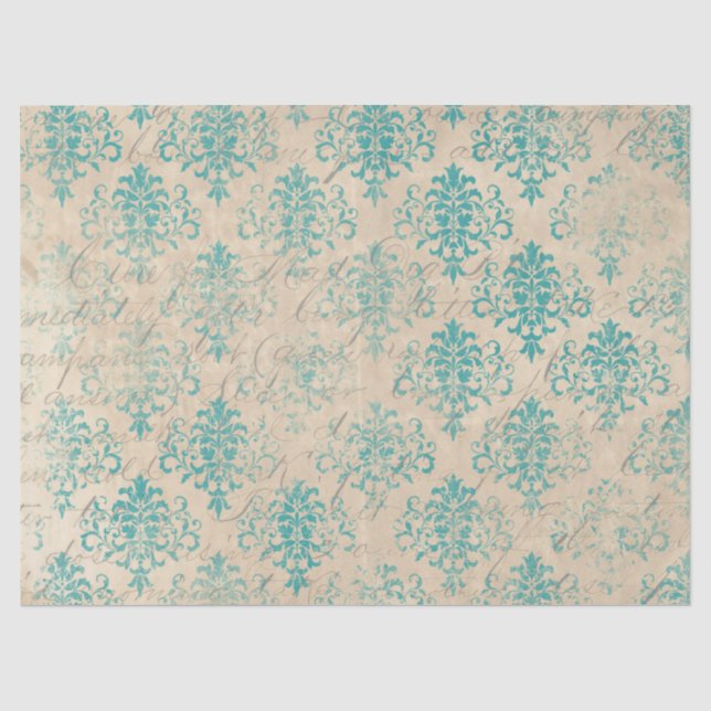 Ephemera Türkise Paper Series Design 12 Seidenpapier (Vorderseite)