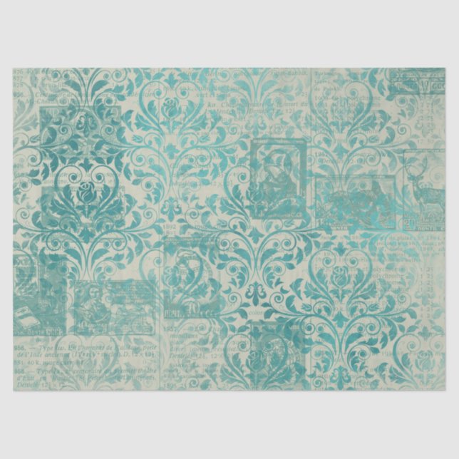 Ephemera Türkise Paper Series Design 13 Seidenpapier (Vorderseite)