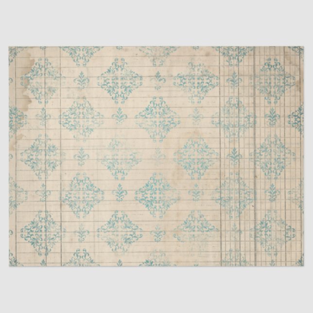 Ephemera Türkise Paper Series Design 15 Seidenpapier (Vorderseite)