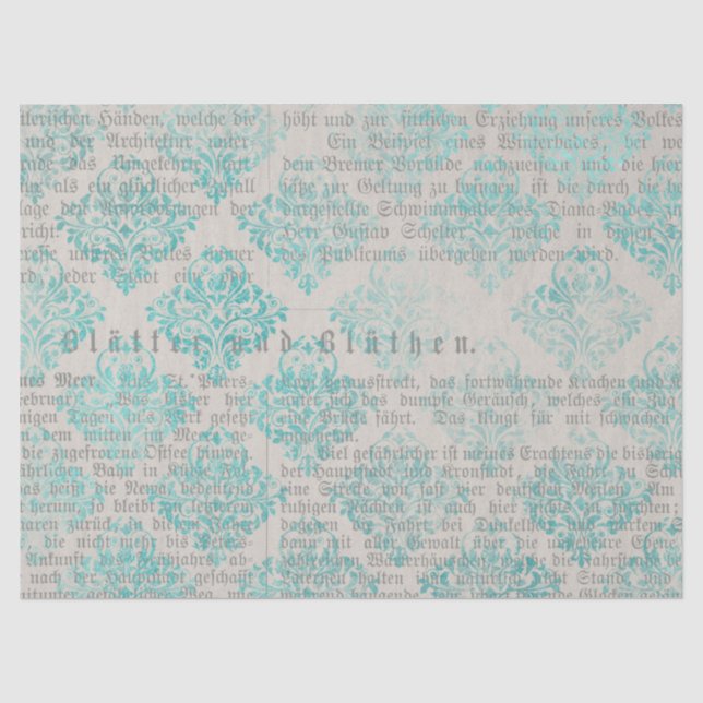 Ephemera Türkise Paper Series Design 17 Seidenpapier (Vorderseite)