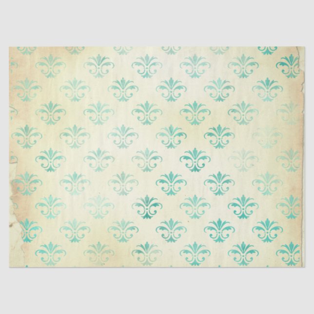 Ephemera Türkise Paper Series Design 2 Seidenpapier (Vorderseite)