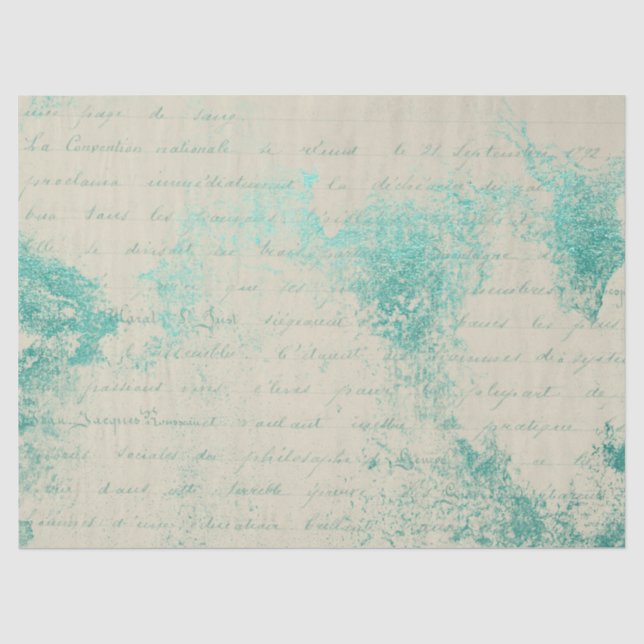 Ephemera Türkise Paper Series Design 5 Seidenpapier (Vorderseite)