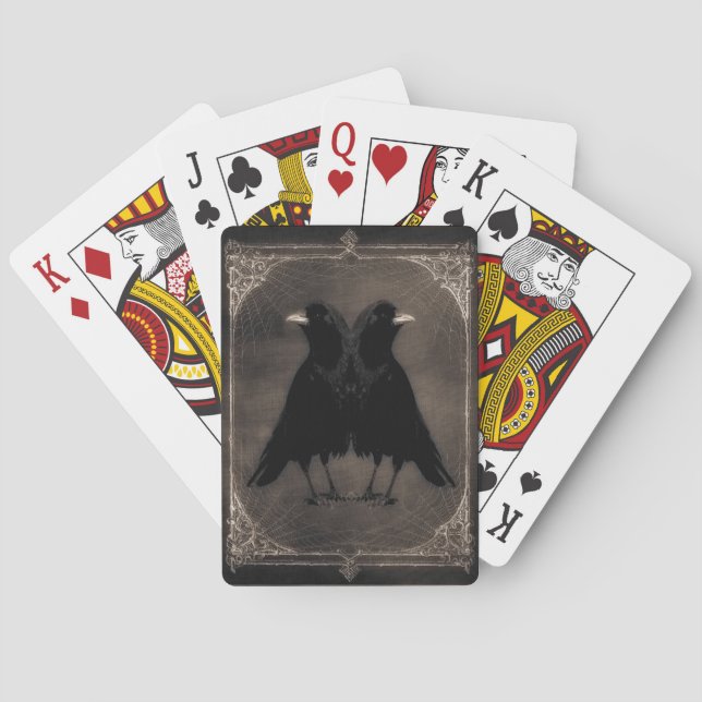 Ephemera Twin Crows Klassische Spielkarten (Rückseite)