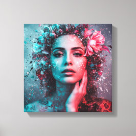 Ephemeral Bloom Stretched Canvas Print Leinwanddruck