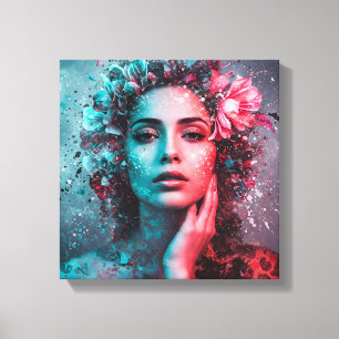 Ephemeral Bloom Stretched Canvas Print Leinwanddruck