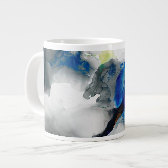 Ephemeral - Blue & Gray Jumbo-Tasse (Vorderseite Links)