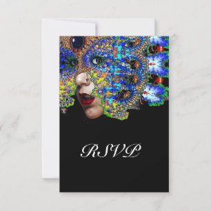 EPHEMERAL Classy Mardi Gras Masquerade Ball UAwg RSVP Karte
