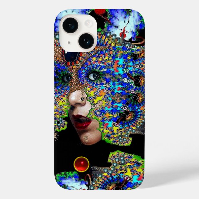 EPHEMERAL/FRAU MIT FARBIGEM FRAKTAL Case-Mate iPhone 14 HÜLLE (Rückseite)