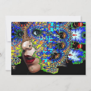 EPHEMERAL, Mardi Gras Maskenparty schwarz blau Einladung