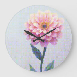 Ephemeral Petal Sketch Große Wanduhr