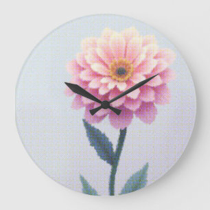 Ephemeral Petal Sketch Große Wanduhr