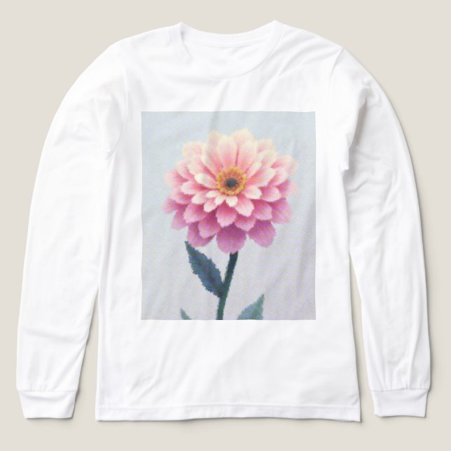 Ephemeral Petal Sketch Tri-Blend Shirt (Design Vorderseite)
