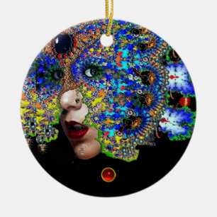 EPHEMERAL , Red Ruby , Blue Sapphire Keramik Ornament