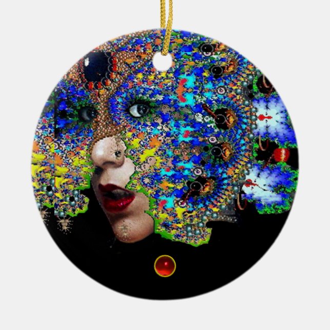 EPHEMERAL , Red Ruby , Blue Sapphire Keramik Ornament (Vorne)