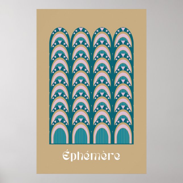 éphémère Art Deco Stil Poster (Vorne)