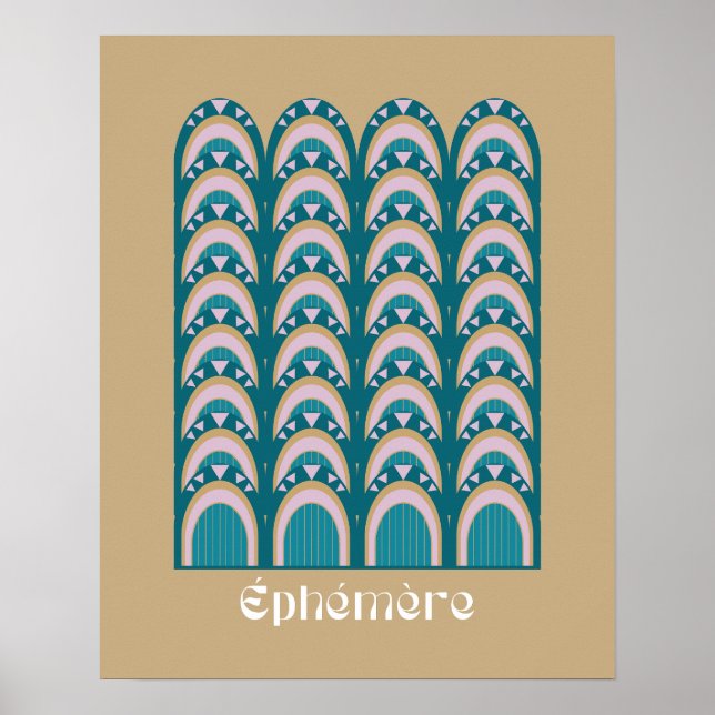 éphémère Art Deco Stil Poster (Vorne)
