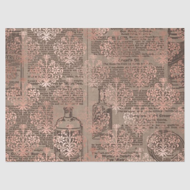 Ephemere Rose Gold Paper Series Design 6 Seidenpapier (Vorderseite)
