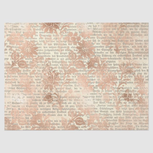 Ephemere Rose Gold Paper Series Design 9 Seidenpapier (Vorderseite)