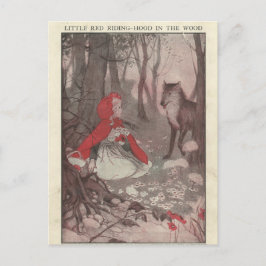 Éphémère vintage Petit Chaperon Rouge Carte postal