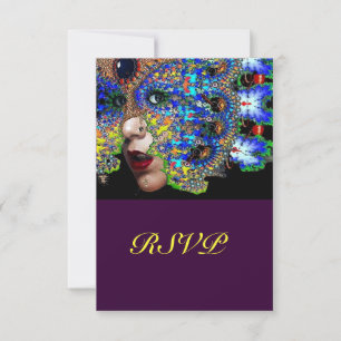 EPHEMERES Karneval-Maskerade-Ball-uAwg RSVP Karte