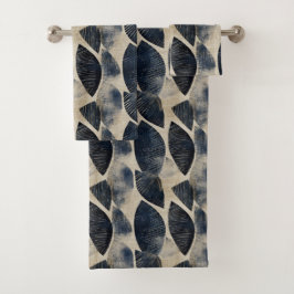 Ephemeriale Waves of Silk Shibori Japanisch Badhandtuch Set