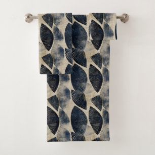 Ephemeriale Waves of Silk Shibori Japanisch Badhandtuch Set