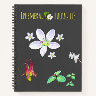 Ephemerials Thoughts Blank Notebook Notizbuch