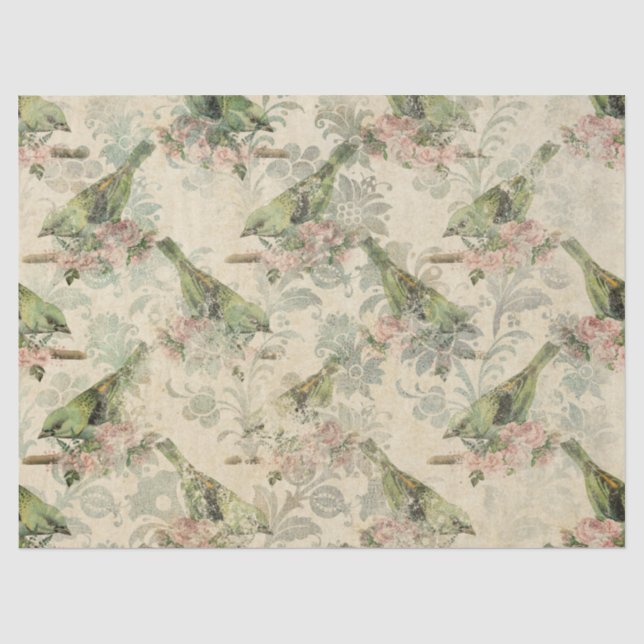Ephemeride Birds Series Design Vier Seidenpapier (Vorderseite)