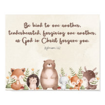 Epheser 4:32 Kinderzimmer-Wandkunstposter-Druck