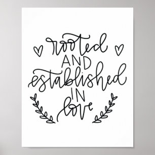Ephesian 3:17 - In Liebe gegründet - Poster