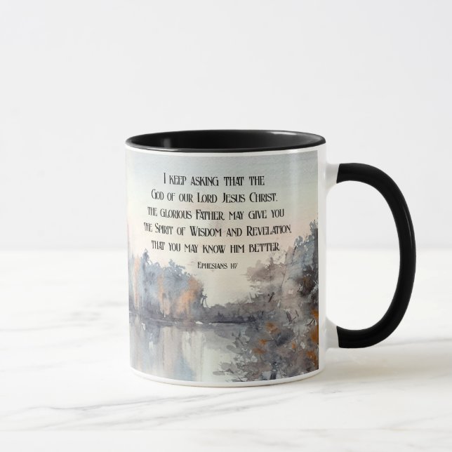 Ephesianer 1:17 Geist der Weisheit und Offenbarung Tasse (Rechts)