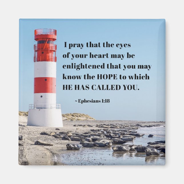 Ephesianer 1:18 Ich bete, ihr könnt die Hoffnung k Magnet (Vorne)