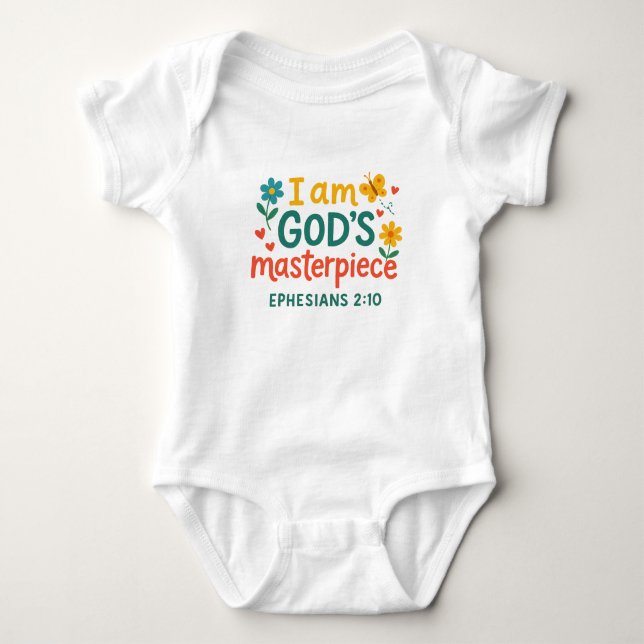 Ephesianer 2:10 Baby Bodysuit Strampler (Vorderseite)