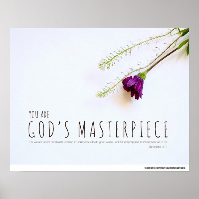 Ephesianer 2:10 - Du bist Gottes Meisterwerk Poster (Vorne)
