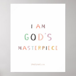 Ephesianer 2:10 Ich bin Gottes Meisterwerk Poster