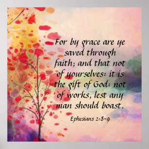 Ephesianer 2:8-9 poster