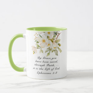 Ephesianer 2:8 Grace Sie wurden gerettet Bibel Tasse