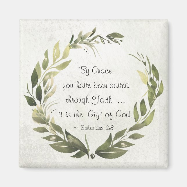 Ephesianer 2:8 Grace Sie wurden gerettet Magnet (Vorne)