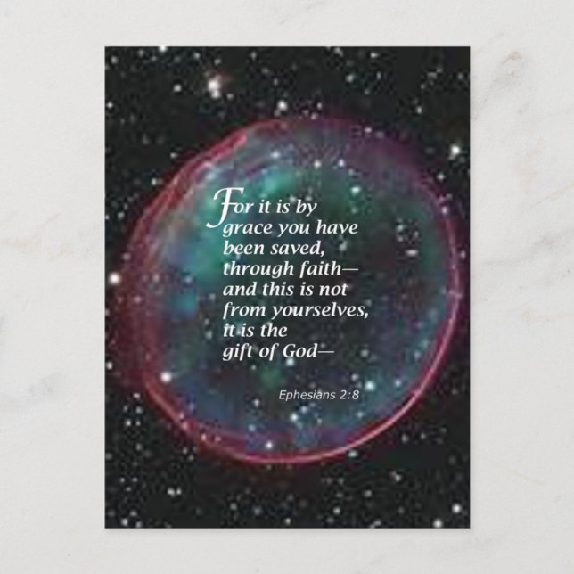 Ephesianer 2:8 postkarte (Vorderseite)