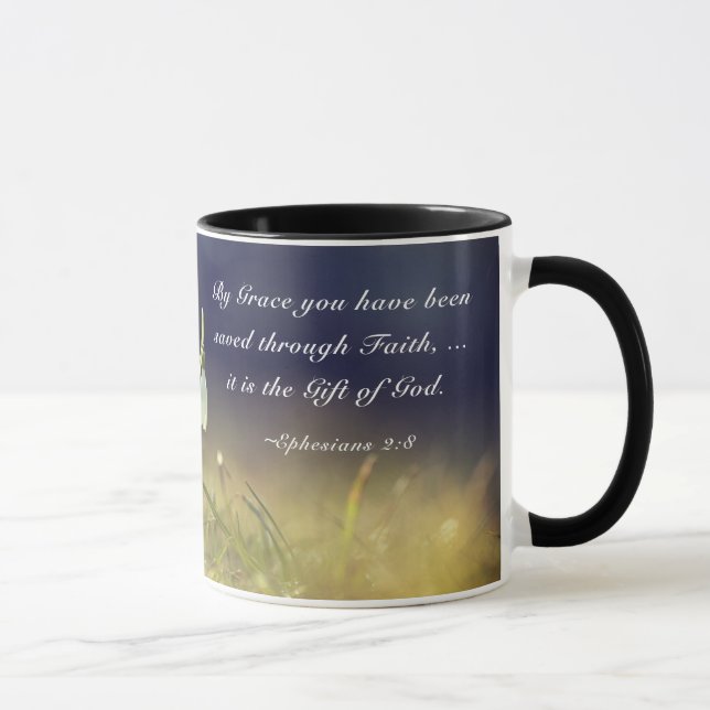 Ephesianer 2:8 von Grace Sie wurden Gerettet Bibel Tasse (Rechts)