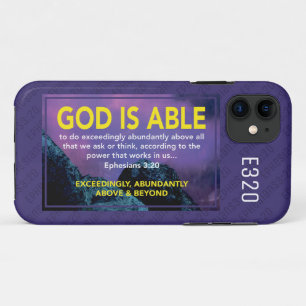Ephesianer 3:20 GOTT IST Christlich Lila Case-Mate iPhone Hülle