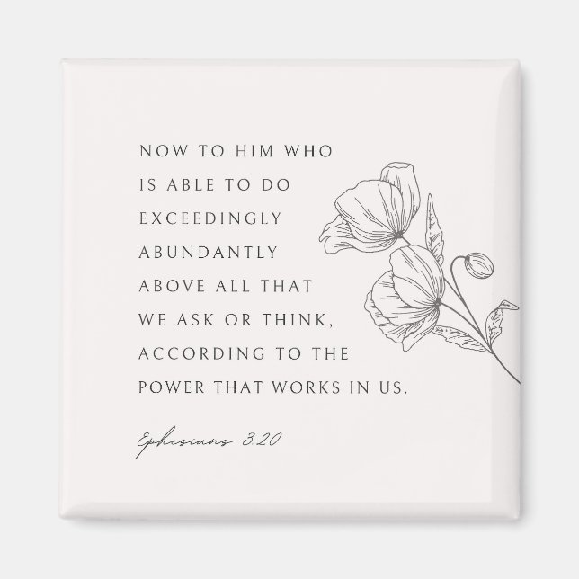 Ephesianer 3:20 überaus abudent magnet (Vorne)