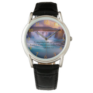 Ephesianer 4:2 Christliches Gebet des Glaubens Armbanduhr