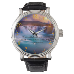 Ephesianer 4:2 Christliches Gebet des Glaubens Armbanduhr