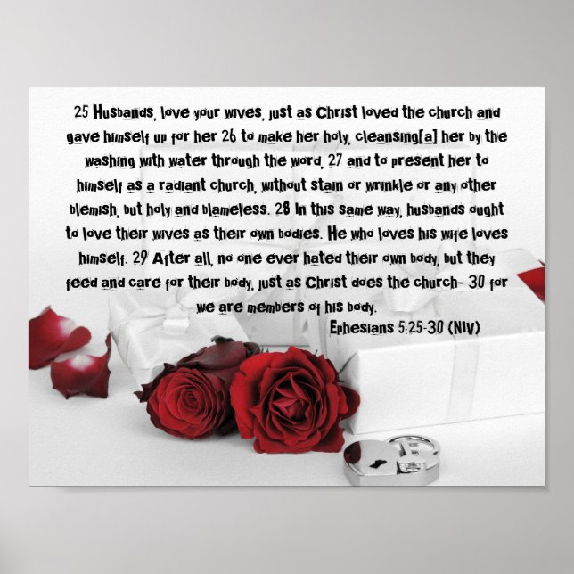 Ephesianer 5:25-30 Bibelblüten Schicksal des Schic Poster (Vorne)