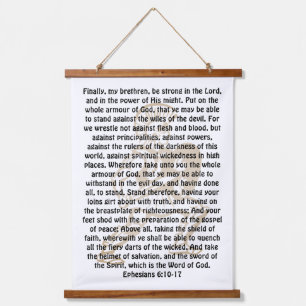 Ephesianer 6:10-17 wandteppich mit holzrahmen